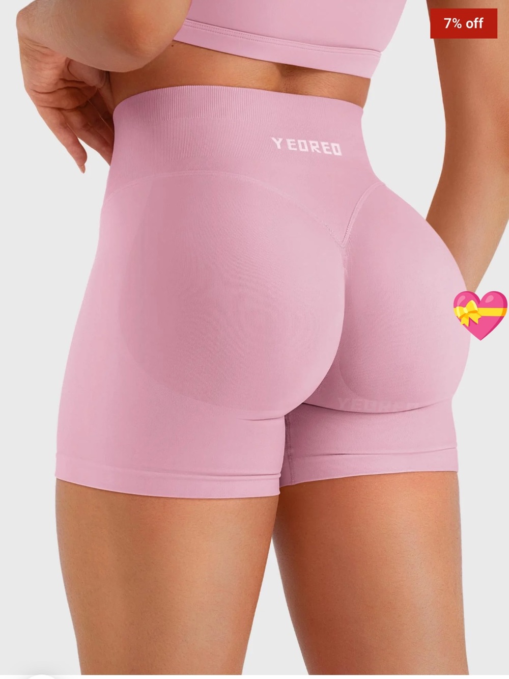 YEQREO High-Rise Pink Womenโs Sculpting Bike Shorts